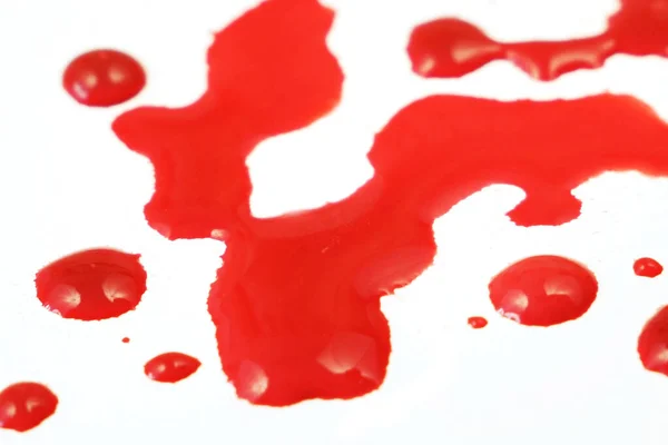 Sangre Fondo Blanco Superficie Textura Con Sangre — Foto de Stock