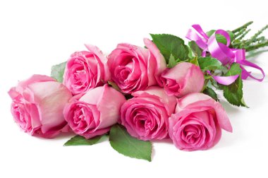 Beyaz arka planda izole güzel güller