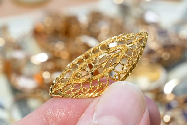 Jewelry Scrap Gold Silver Money Pawnshop Concept Closeup — Stock Photo, Image