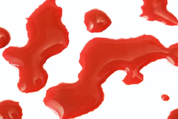 Sangre Fondo Blanco Superficie Textura Con Sangre Primer Plano —  Fotos de Stock