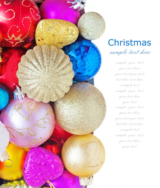 Cristmas Üdvözlőlap Szilveszteri Bálok Boldog Karácsonyt Boldog Évet Koncepció — Stock Fotó