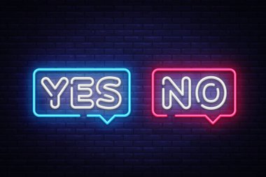 Evet. Neon Metin Vektörü yok. Neon tabela yok, tasarım şablonu, modern moda tasarımı, gece lambası tabelası, gece lambası reklamı, ışık panosu, ışık sanatı. Vektör illüstrasyonu