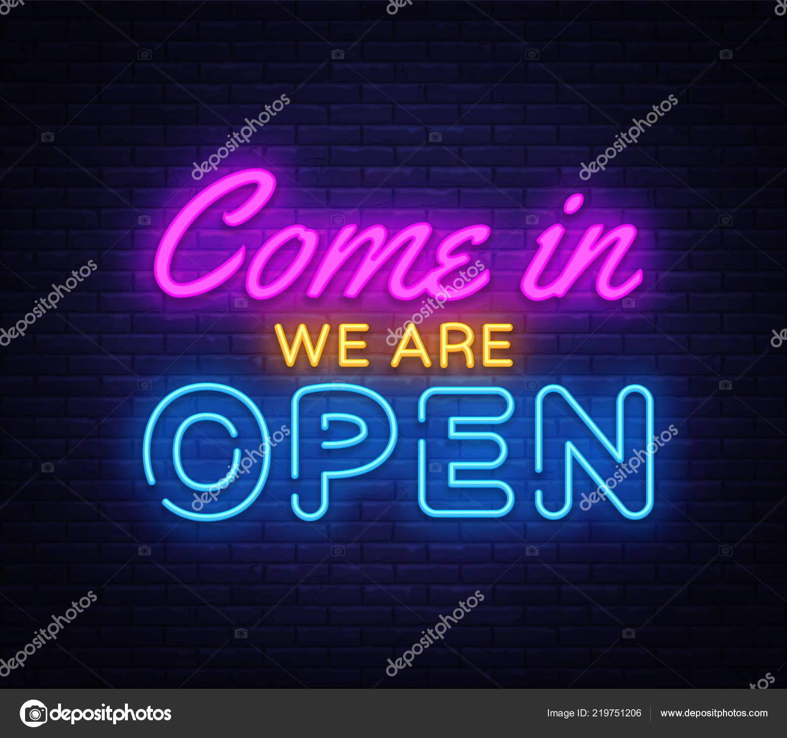 We are Open Sign Template