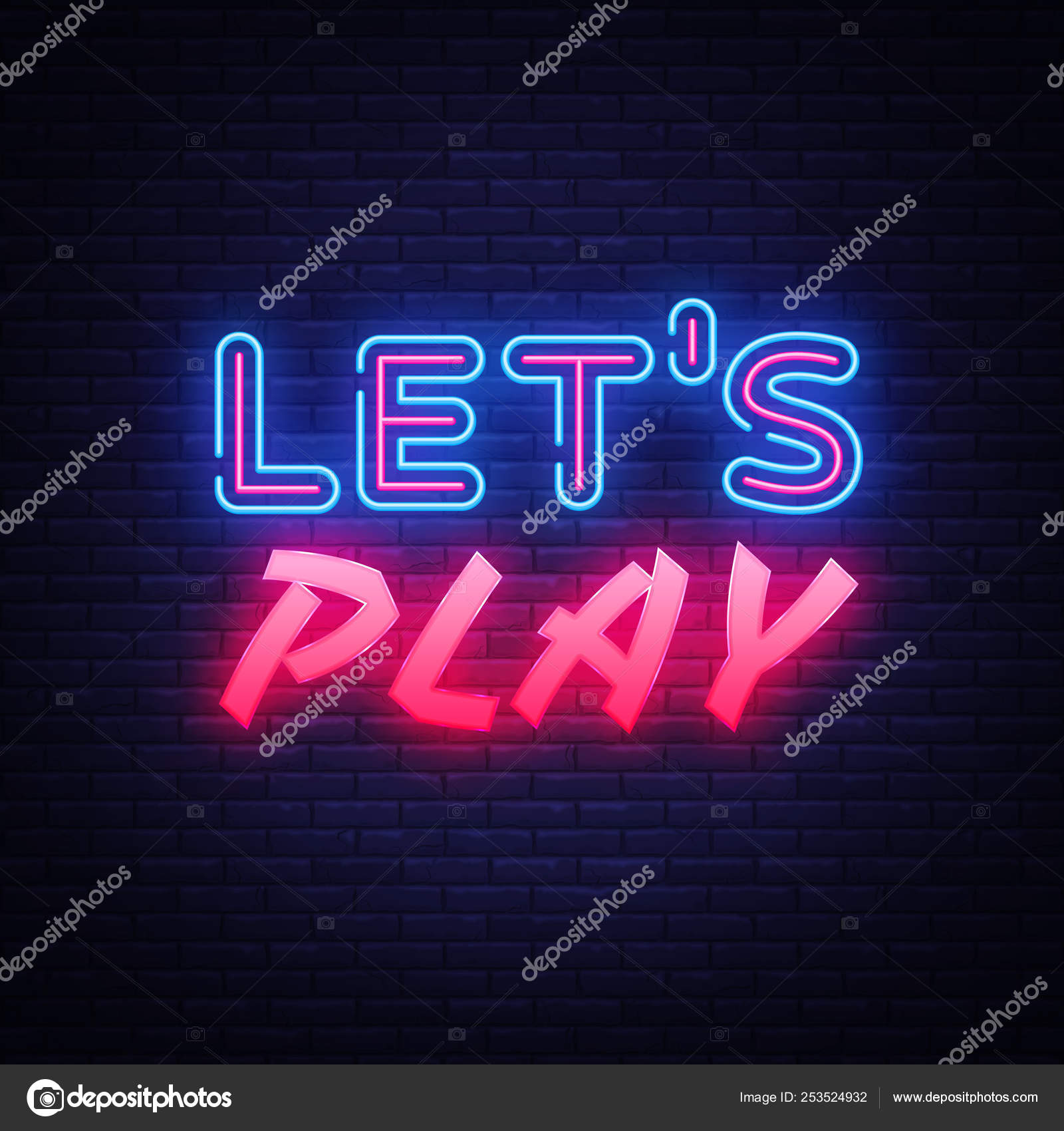 Let's Play Neon Sign, dark, game, gamer, gaming, light, neon, play, sign,  HD phone wallpaper