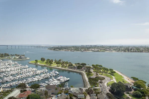 San Diego Bay Coronado Island California Usa Luchtfoto — Stockfoto