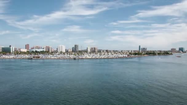 Long Beach California Usa 2019 View Long Beach Harbor Queen — стоковое видео