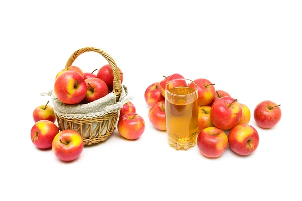 Ripe apples on a white background — Stock Photo, Image