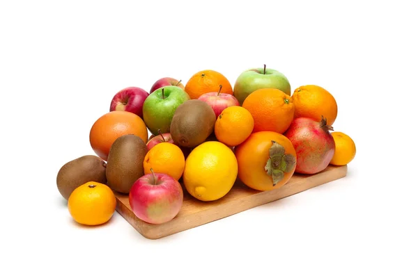 Ripe fruits on white background — Stock Photo, Image