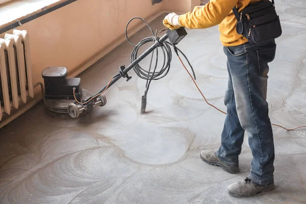 Moagem de piso de concreto — Fotografia de Stock