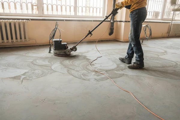 Moagem de piso de concreto — Fotografia de Stock