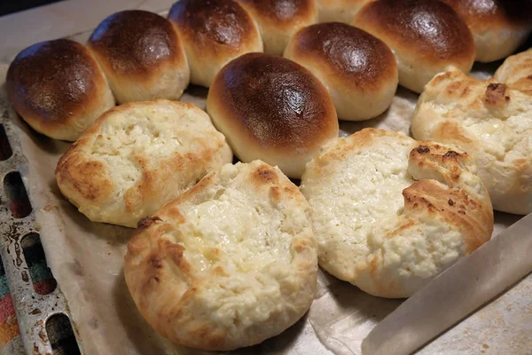homemade baked bread rolls