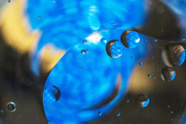 Fondo colorido de gotas de agua y aceite — Foto de Stock