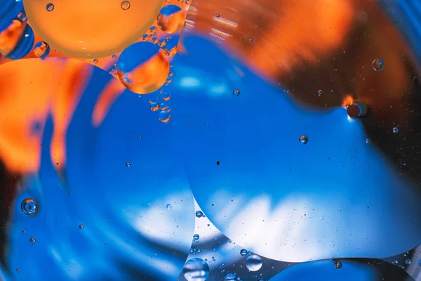 Fundo colorido de gotas de água e óleo — Fotografia de Stock