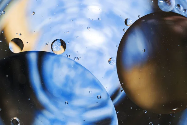 Fundo colorido de gotas de água e óleo — Fotografia de Stock