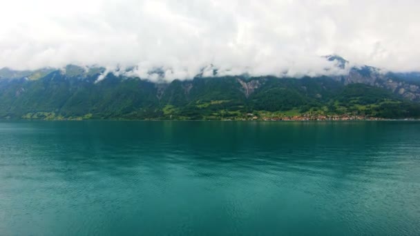 Dağlar Göl Eski Şehir Hikaye Kitabı Bazı Sviçre Iyi Yerler — Stok video