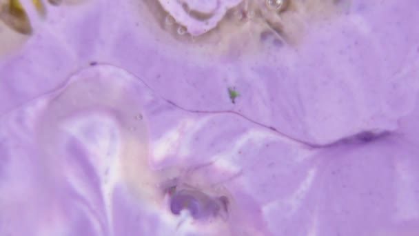 Royaume des couleurs.Liquides colorés en mouvement.Visuels Macro Colours Huile colorante alimentaire. Peinture colorée abstraite Vue du dessus 