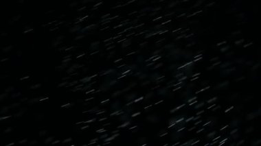 Beyaz nowflakes siyah bir arka plan üzerinde havada yüzer. İşlenen video effects.4k Uhd animasyon yapmak için ideal 24 bit renk derinliği ve çerçeve 30 fps oranı .