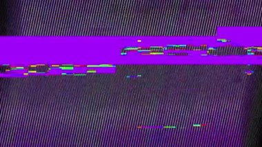 En İyi 4k Kırık TV Ekran Videosu. Eski TV ekran hatası Dijital pikselin Abstrakt tasarımı Fotoğraf hatası TV sinyal arızası