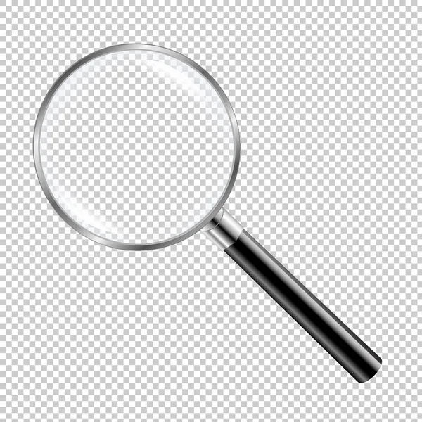 Black Magnifying Glass Gradient Mesh Vector Illustration — Stock Vector