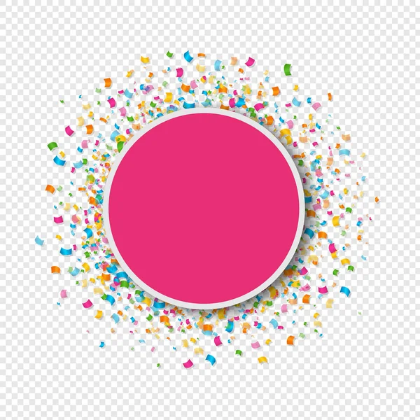 Banner Met Confetti Transparante Achtergrond Met Verloopnet Vector Illustratio — Stockvector