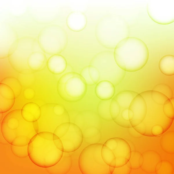 Orange Yellow Background Gradient Bubbles — Stock Vector