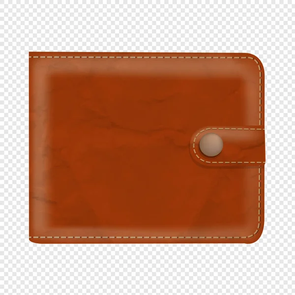 Brieftasche Auf Transparentem Hintergrund Mit Gradientennetz — Stockvektor