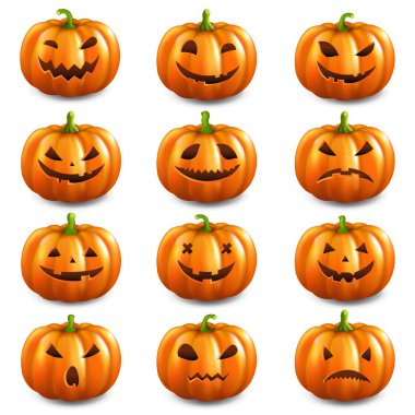 Kabaklar degrade kafes, vektör illüstrasyon izole ayarla