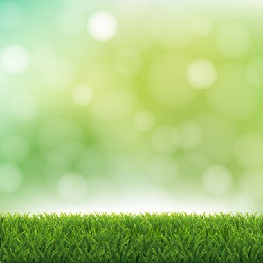 Doğa Yeşil Arkaplan ile Bokeh Gradyan Örgü, Vektör İllüstrasyonu