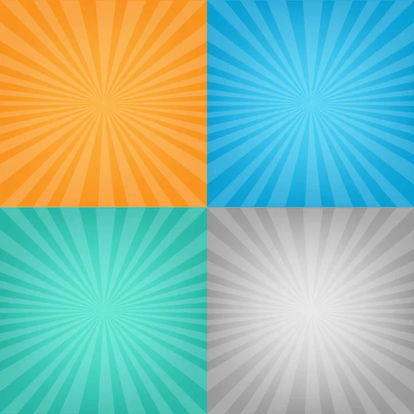 Colorful Lined Backgrounds Vector Set — Stock Vector