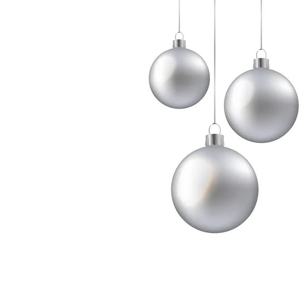 Christmas Balls Isolated Gradient Mesh Vector Illustration — Stock Vector