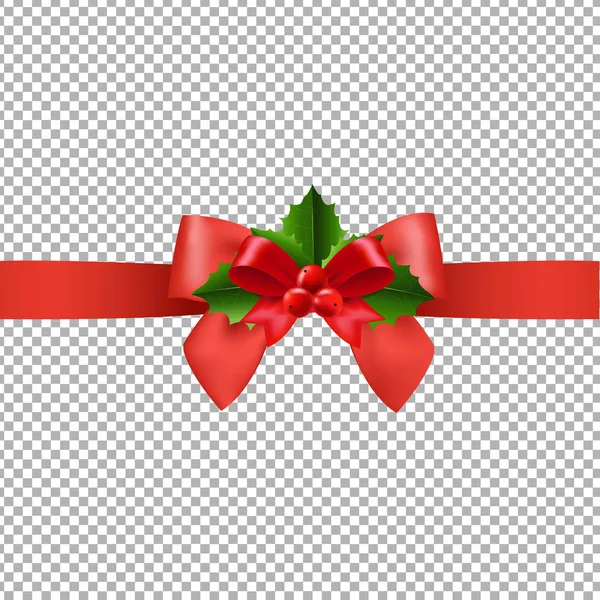 Kırmızı kurdele ile Holly Karpuzu, illüstrasyon vektör