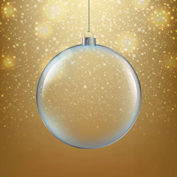 Xmas Ball Golden Background Vector Illustration — Stock Vector