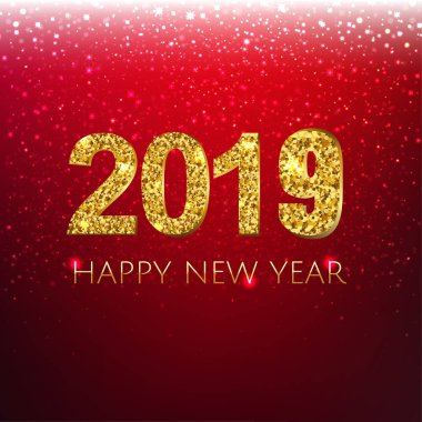 2019 Xmas Banner Kırmızı Parıltılı arkaplanlı Gradyan Örgü, Vektör ResimleriName