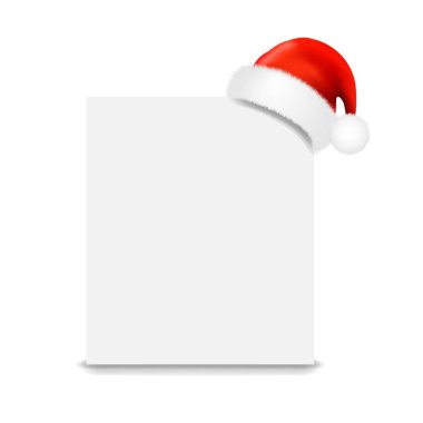 Gradyan Ağlı Noel Baba Şapkası, Vektör İllüstrasyonu