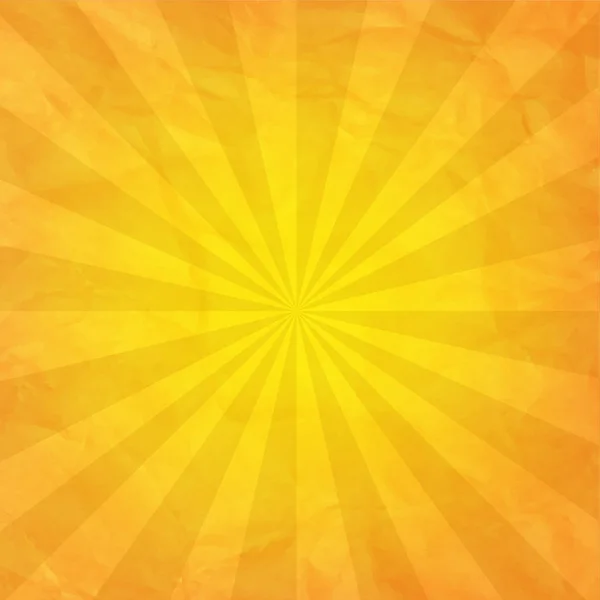 Papel Amarelo Enrugado Com Sunburst Com Malha Gradiente Ilustração Vetorial — Vetor de Stock