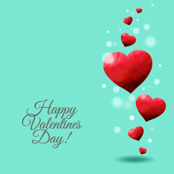 Valentines Day Card Template Copy Space — Stock Vector
