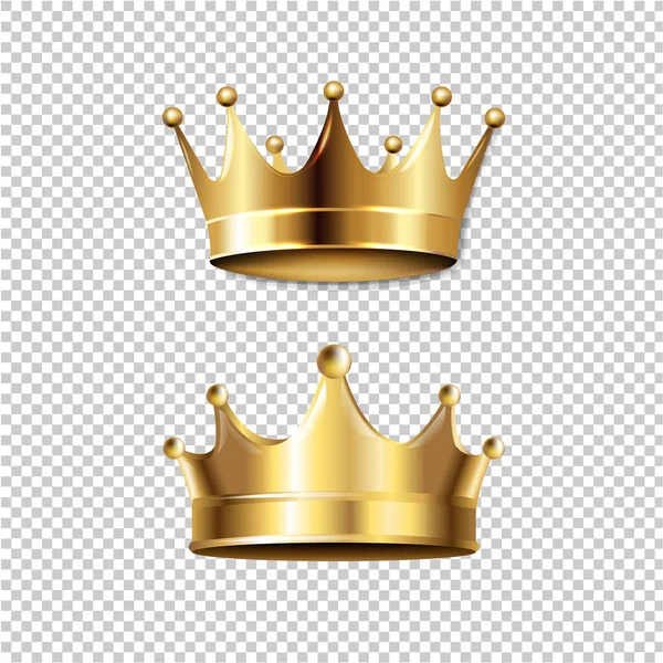 两个古老的王冠在格子背景 — 图库矢量图片