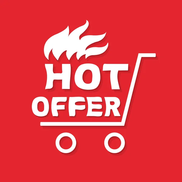 Hot Offer Banner Gradient Mesh — Stock Vector