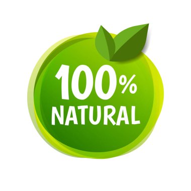 Yeşil zemin üzerine doğal etiket