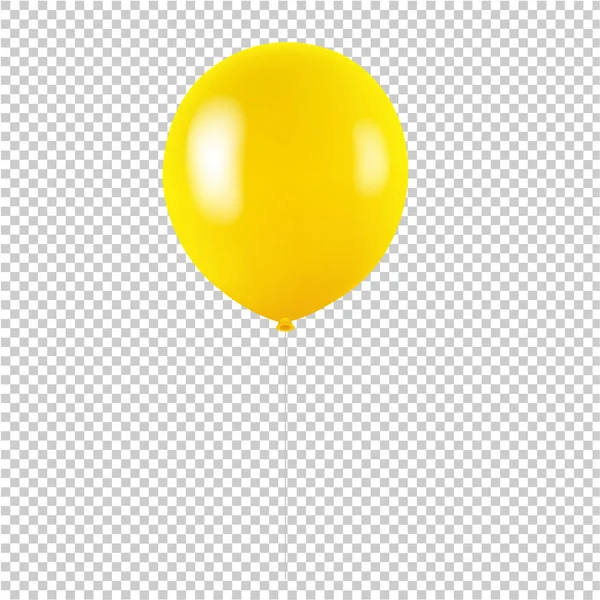 Yellow Balloon Isolated Transparent Background — Stock Vector