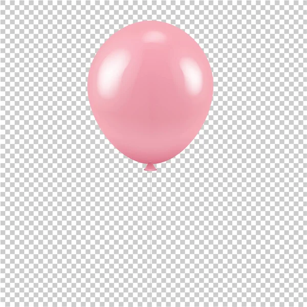 Pink Balloon Isolated Transparent Background Gradient Mesh Vector Illustration — Stock Vector