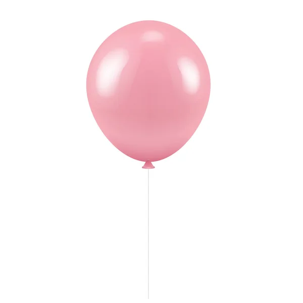 Roze Ballon Geïsoleerd Met Gradiënt Gaas Vectorillustratie — Stockvector