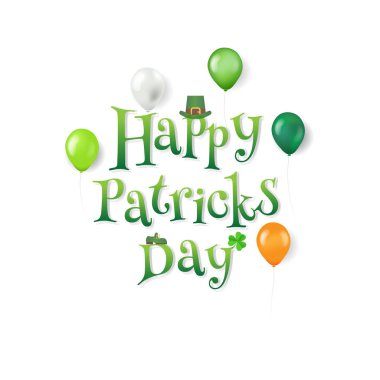 Gradyan Örgü, Vektör İllüstrasyonu ile Mutlu Patrick Günü Metinleri