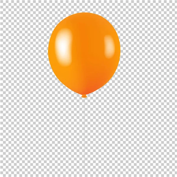 Fond Transparent Isolé Par Ballon Orange Avec Maille Dégradée Illustration — Image vectorielle