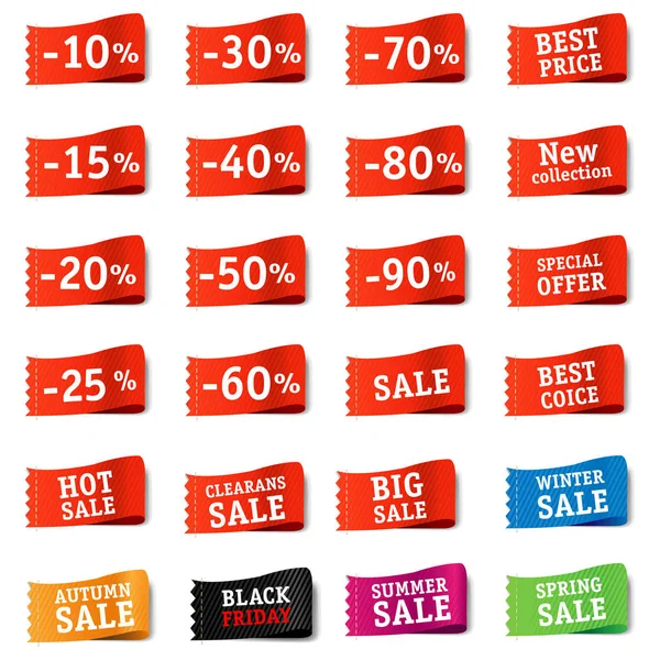 Price Tags Set — Stock Vector