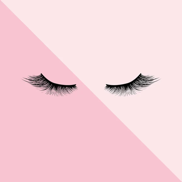 Wimpern Symbol isoliert rosa Hintergrund — Stockvektor