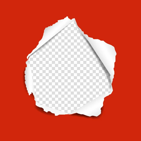 Papier rouge déchiré — Image vectorielle