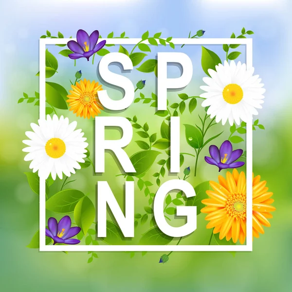 Cartel de primavera — Vector de stock