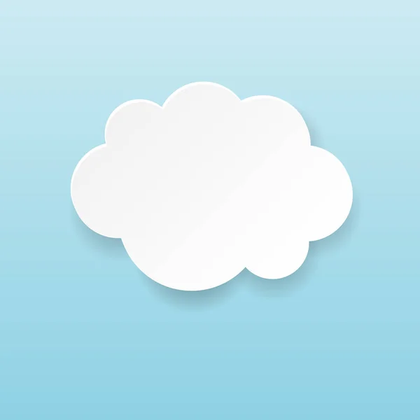Cartoon Cloud en blauwe achtergrond — Stockvector