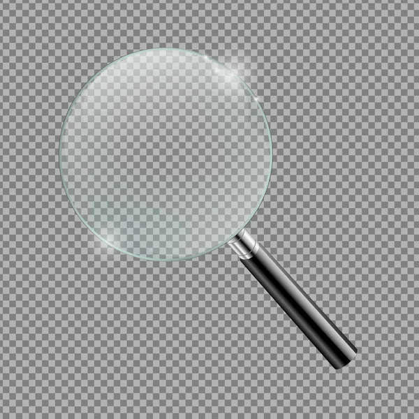 Förstoringsglas isolerad transparent bakgrund — Stock vektor
